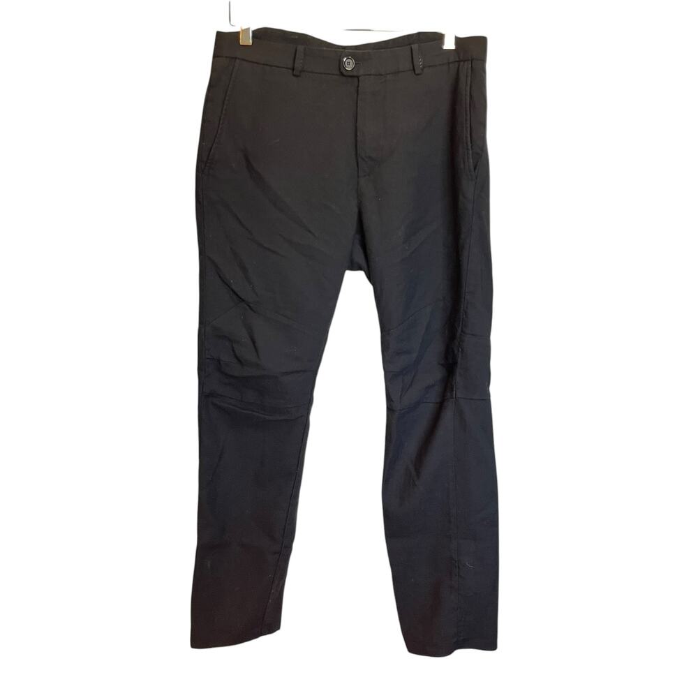 Diesel Virgin Wool Black Trouser Pants Slacks Office Career Indie Men's Size 34
